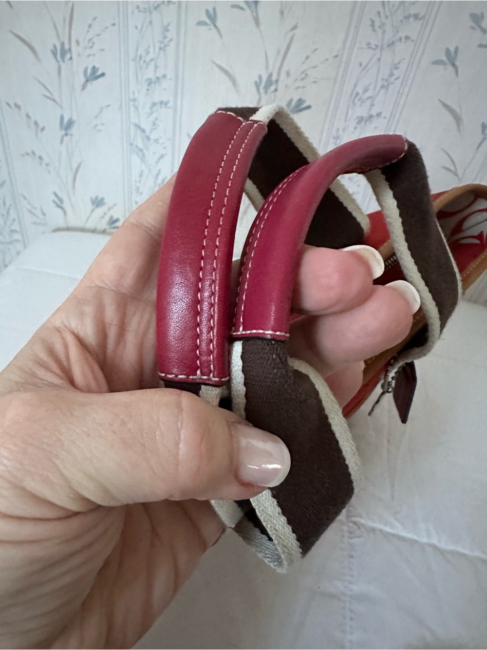 Coach Hampton Mini Red Tote - Picture 11 of 14